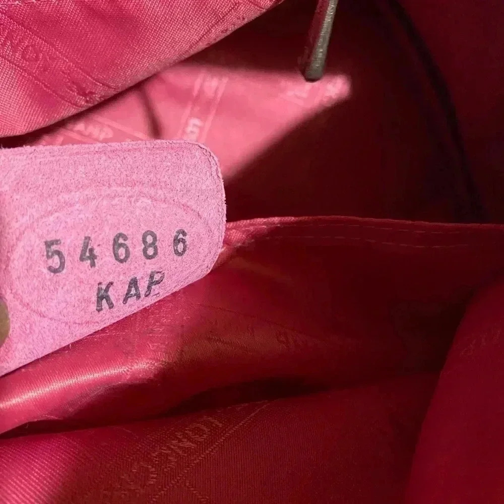 Longchamp pink leather satchel handbag - Picture 9 of 12